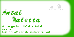 antal maletta business card